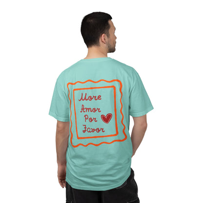 Love Heart T-Shirt — "More Amor Por Favor" Graphic Tee