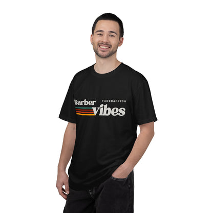 Barber Vibes T-Shirt — Retro Stripe Hairstylist Tee