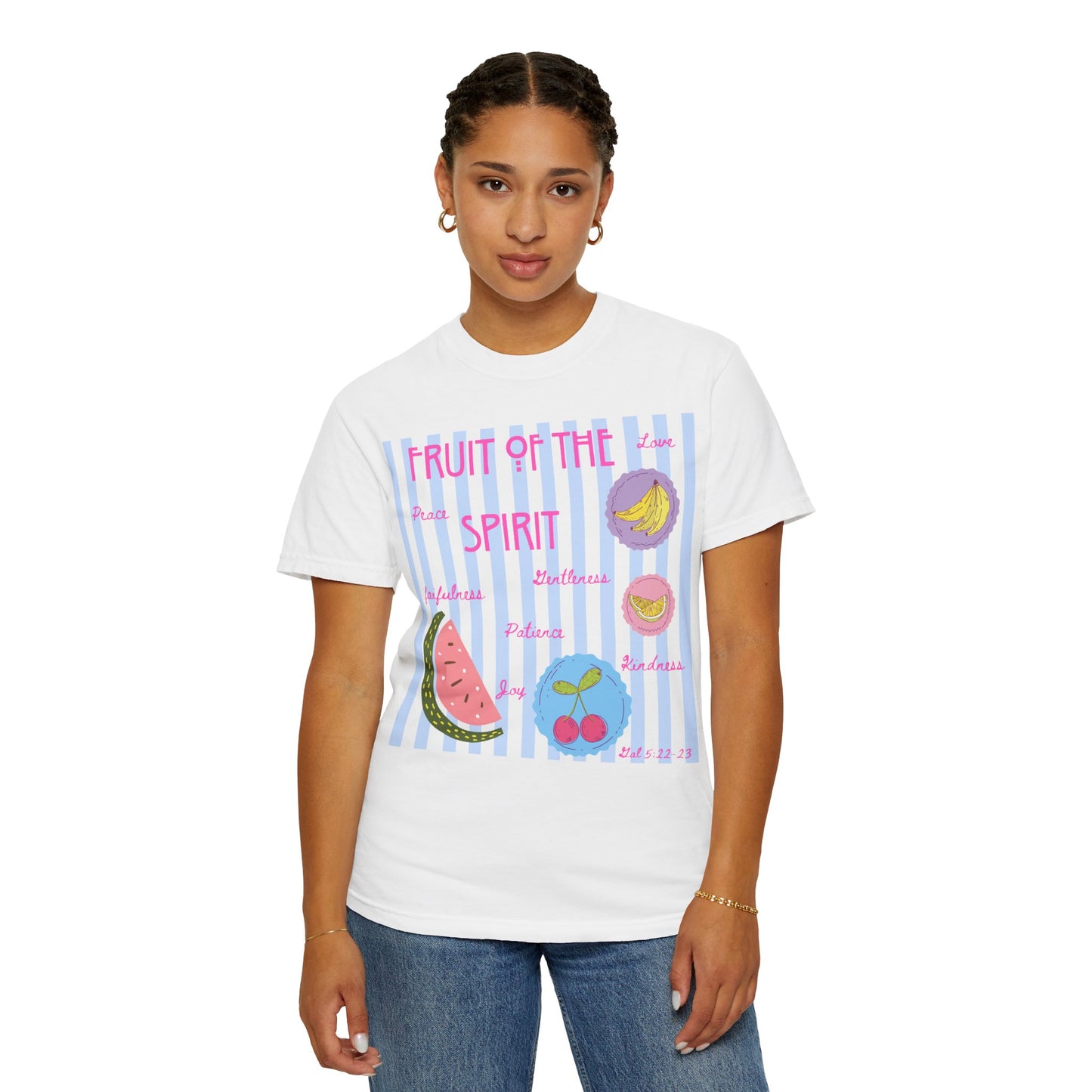 Fruit of the Spirit T-Shirt — Pastel Fruit Graphic Faith Tee