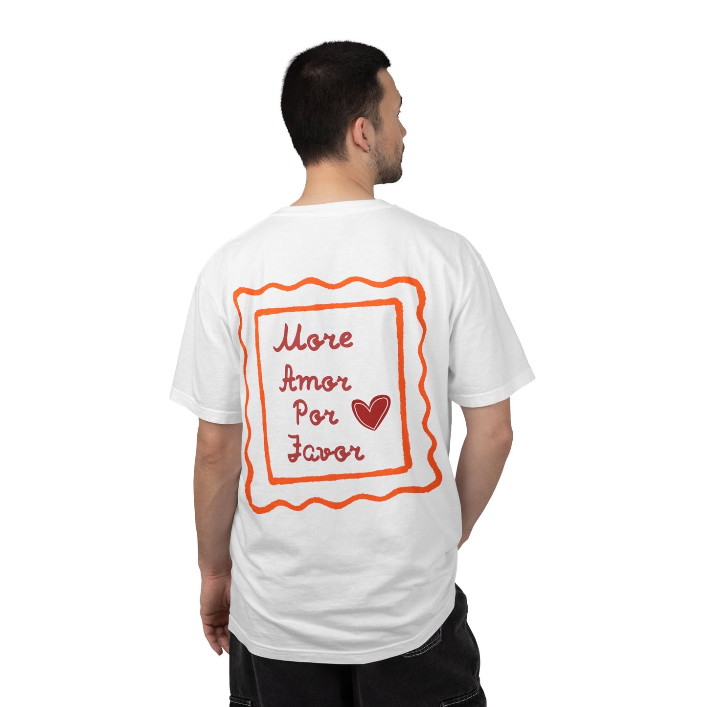 Love Heart T-Shirt — "More Amor Por Favor" Graphic Tee