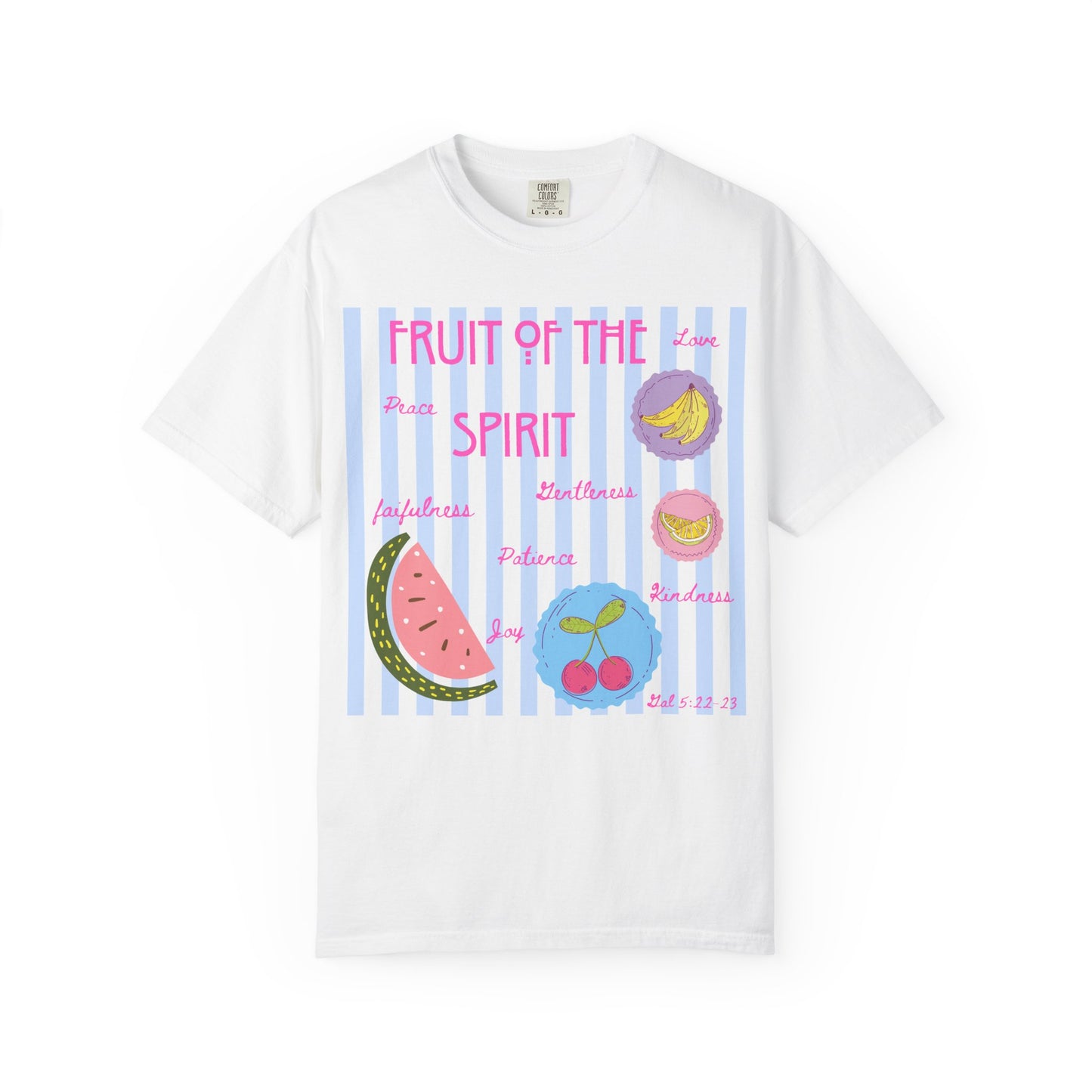 Fruit of the Spirit T-Shirt — Pastel Fruit Graphic Faith Tee