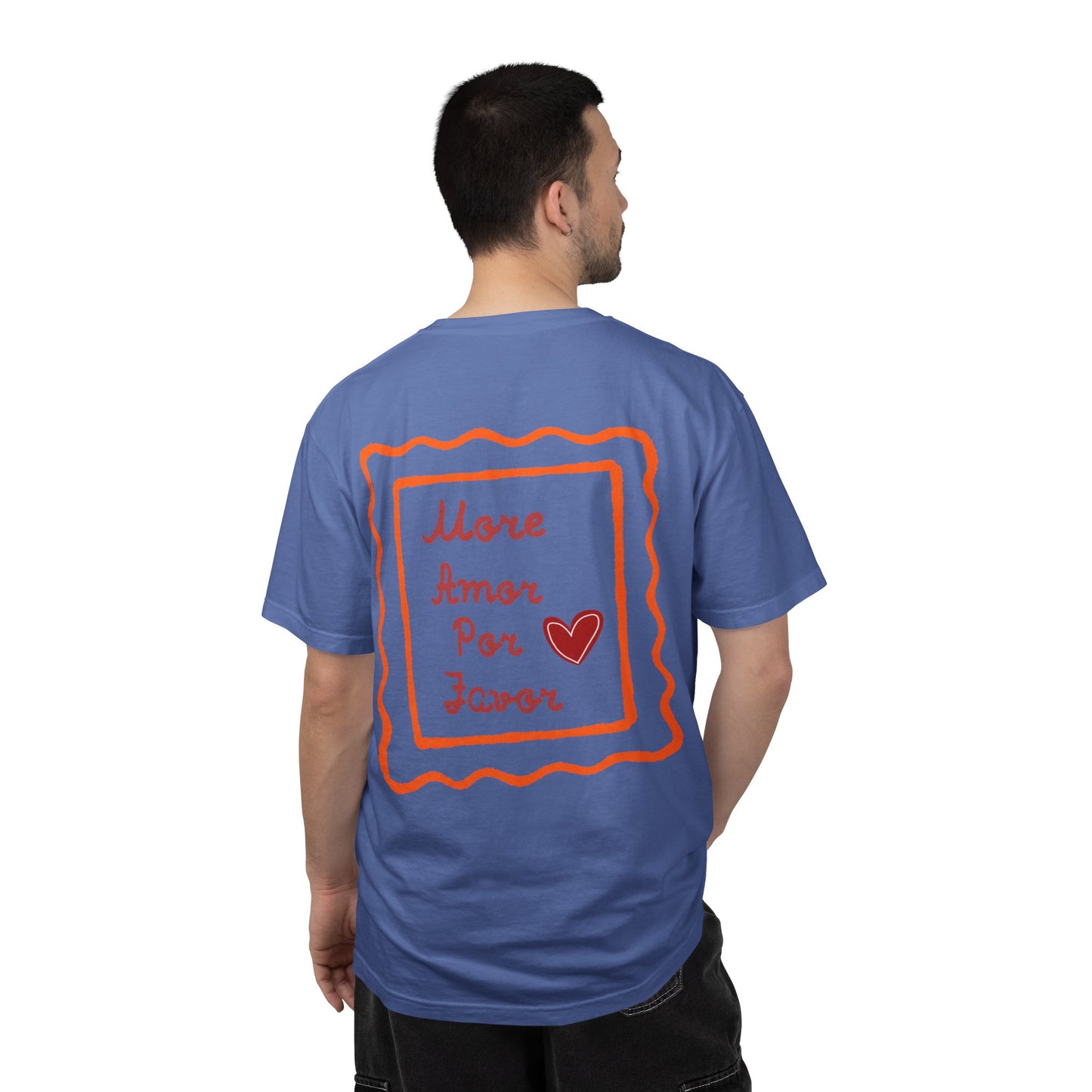 Love Heart T-Shirt — "More Amor Por Favor" Graphic Tee