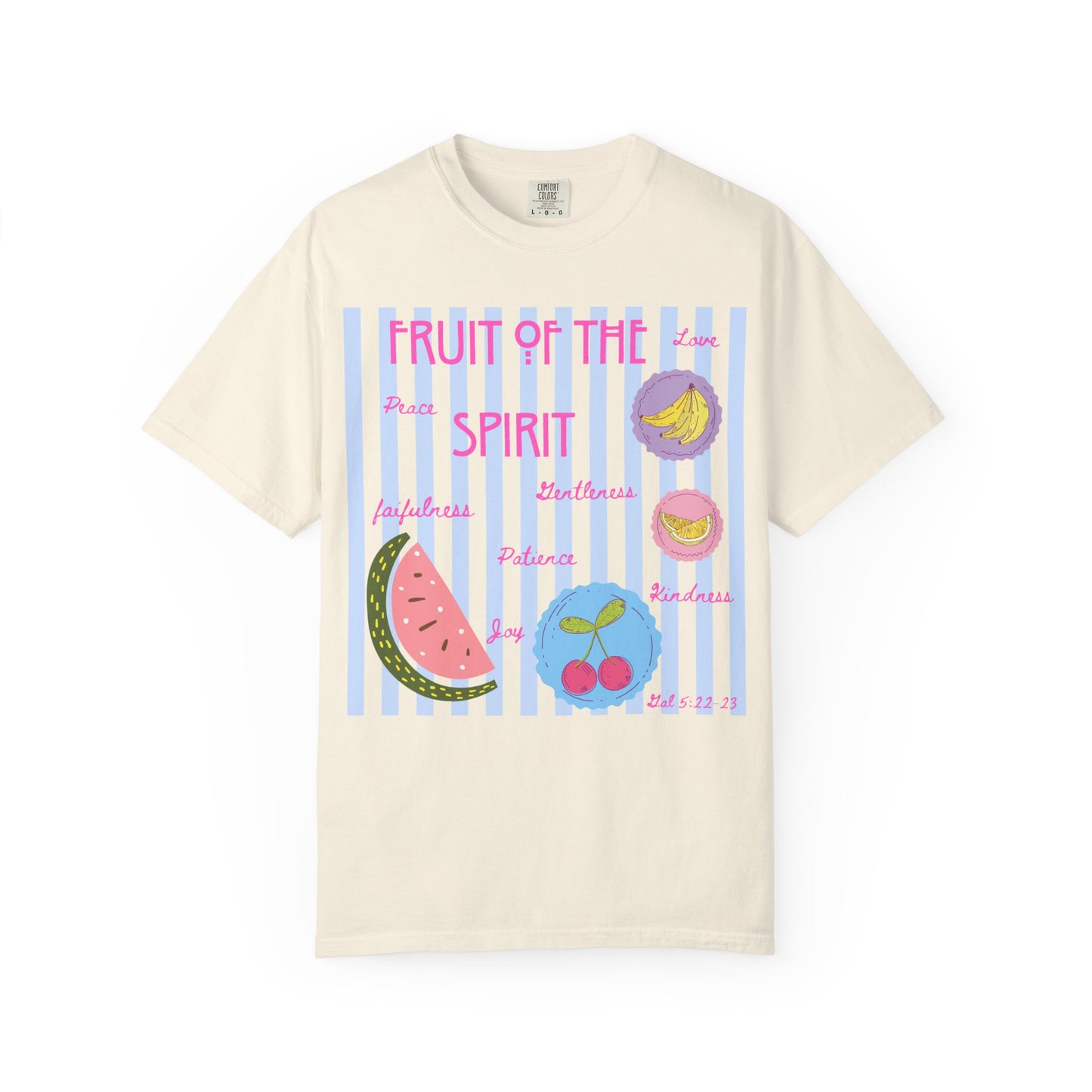 Fruit of the Spirit T-Shirt — Pastel Fruit Graphic Faith Tee
