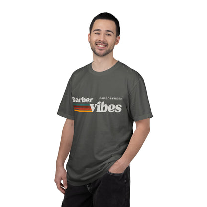 Barber Vibes T-Shirt — Retro Stripe Hairstylist Tee