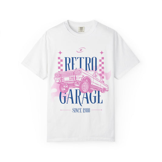 Retro Garage T-Shirt — Vintage Car Graphic "Since 1980"