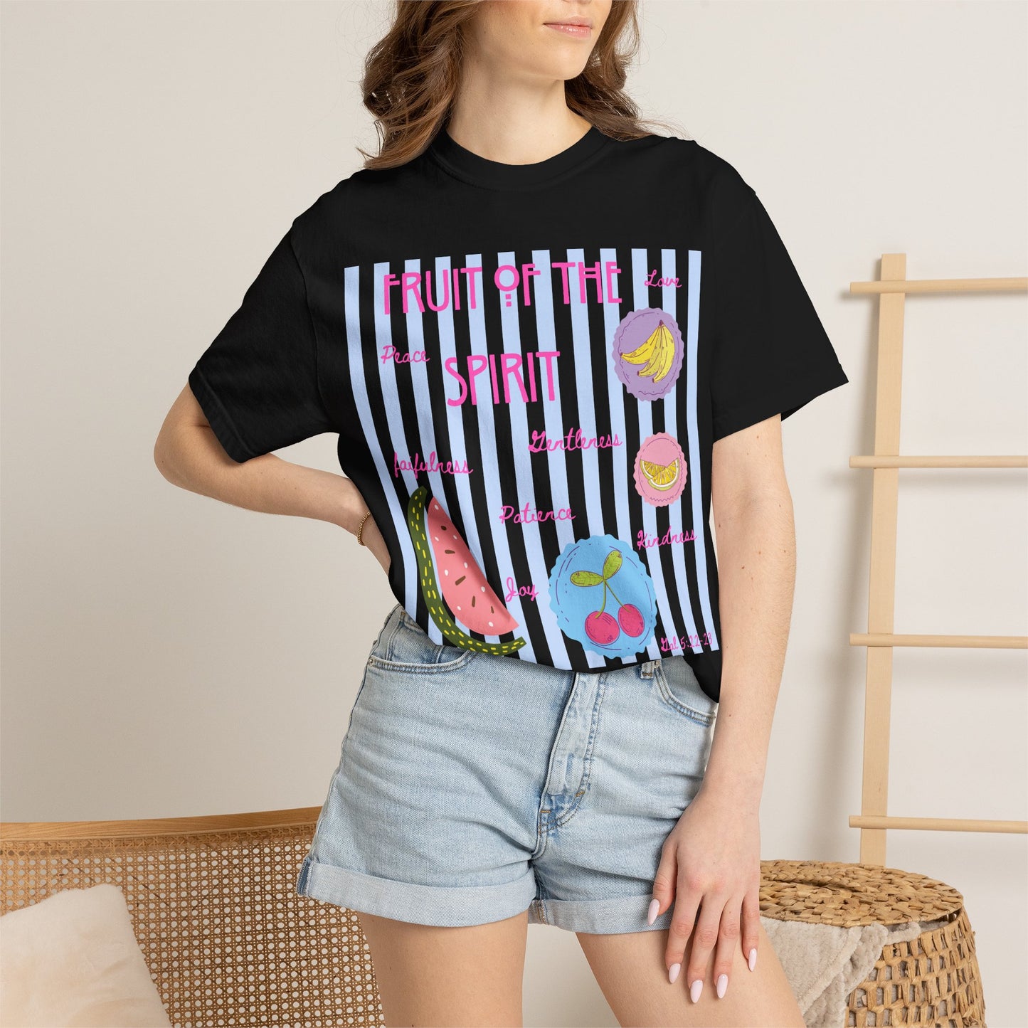 Fruit of the Spirit T-Shirt — Pastel Fruit Graphic Faith Tee