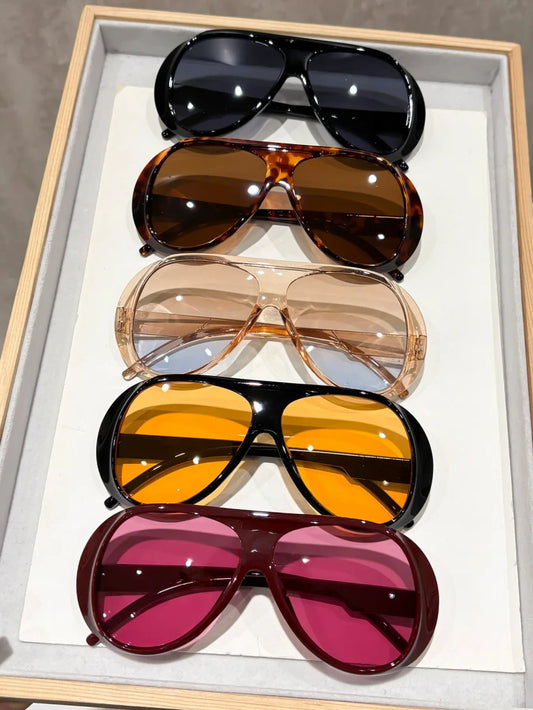 Y2K Leopard Pattern Trendy Sunglasses Set