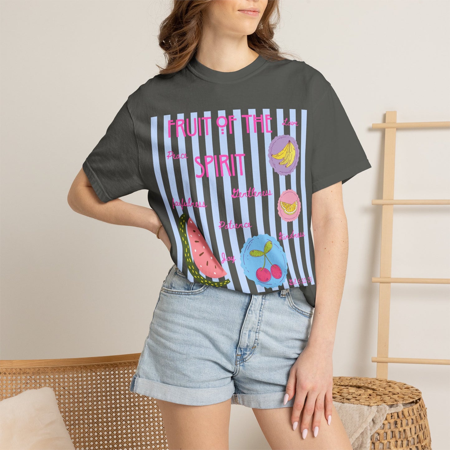 Fruit of the Spirit T-Shirt — Pastel Fruit Graphic Faith Tee