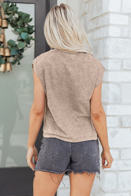 Sleet Cowboy & Beer Western Graphic Mineral Wash Tank Top