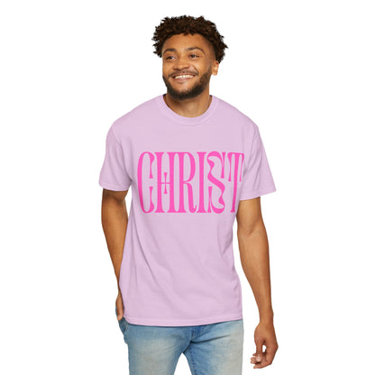 Christ Pink Logo T‑Shirt — Retro Typography Christian Tee