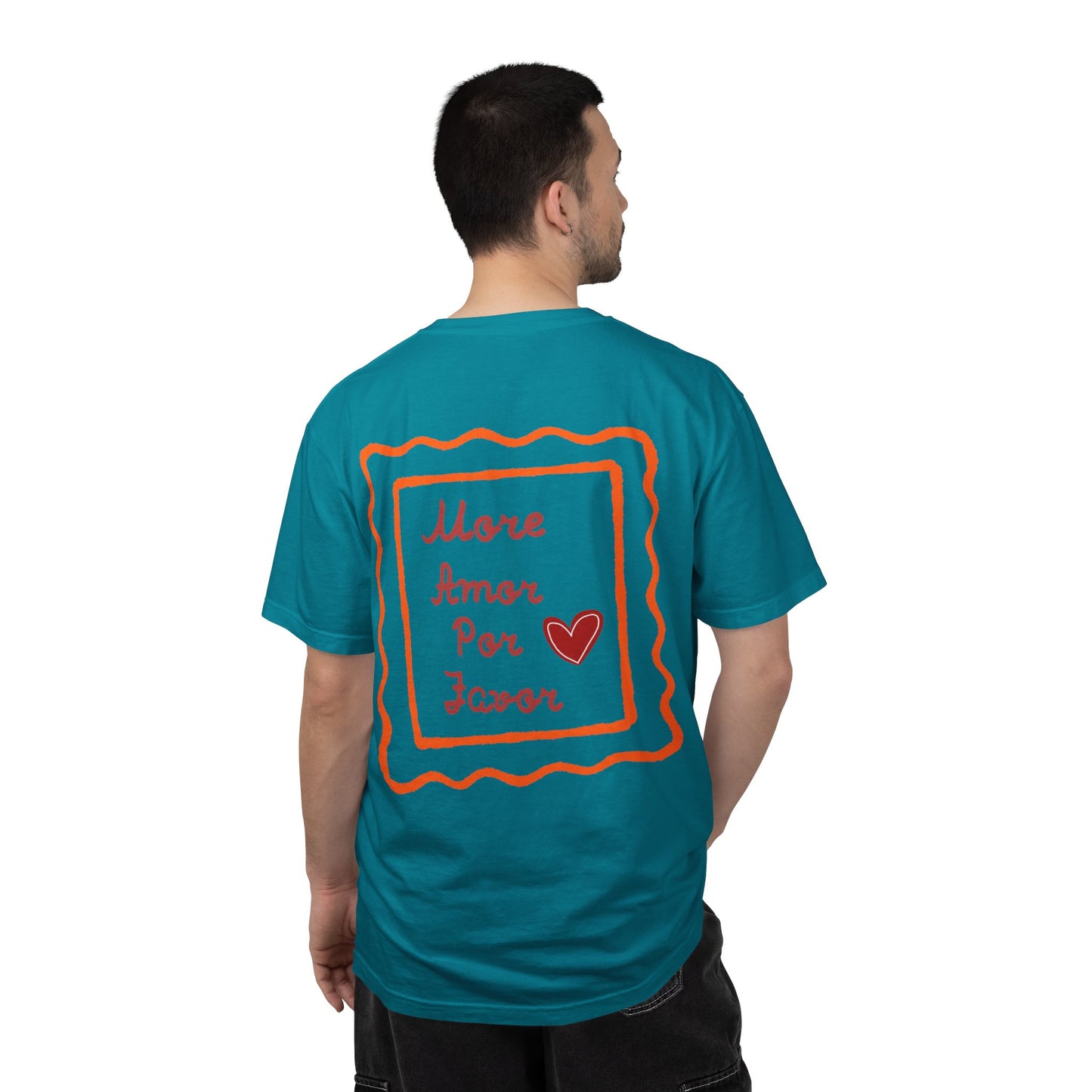 Love Heart T-Shirt — "More Amor Por Favor" Graphic Tee