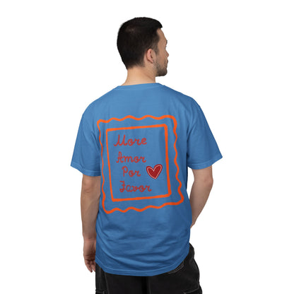 Love Heart T-Shirt — "More Amor Por Favor" Graphic Tee