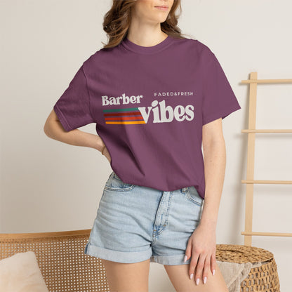 Barber Vibes T-Shirt — Retro Stripe Hairstylist Tee
