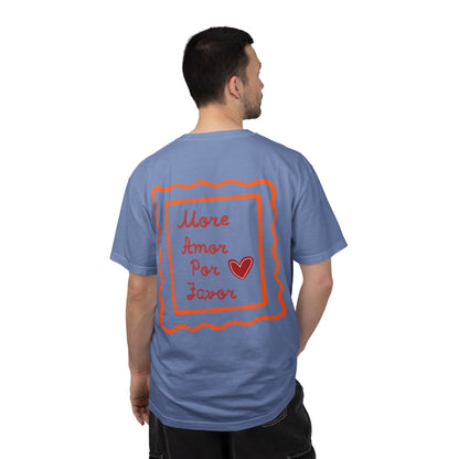 Love Heart T-Shirt — "More Amor Por Favor" Graphic Tee
