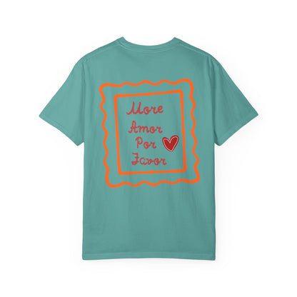 Love Heart T-Shirt — "More Amor Por Favor" Graphic Tee