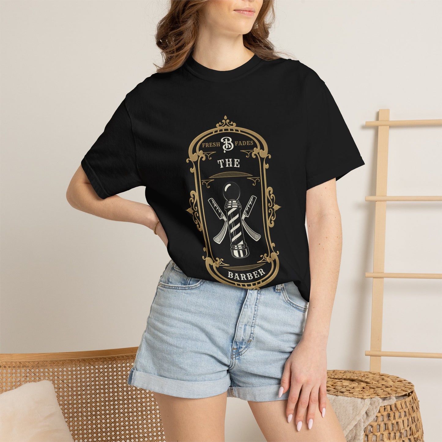 Barber Pole Tee — Vintage Shop Logo T-Shirt