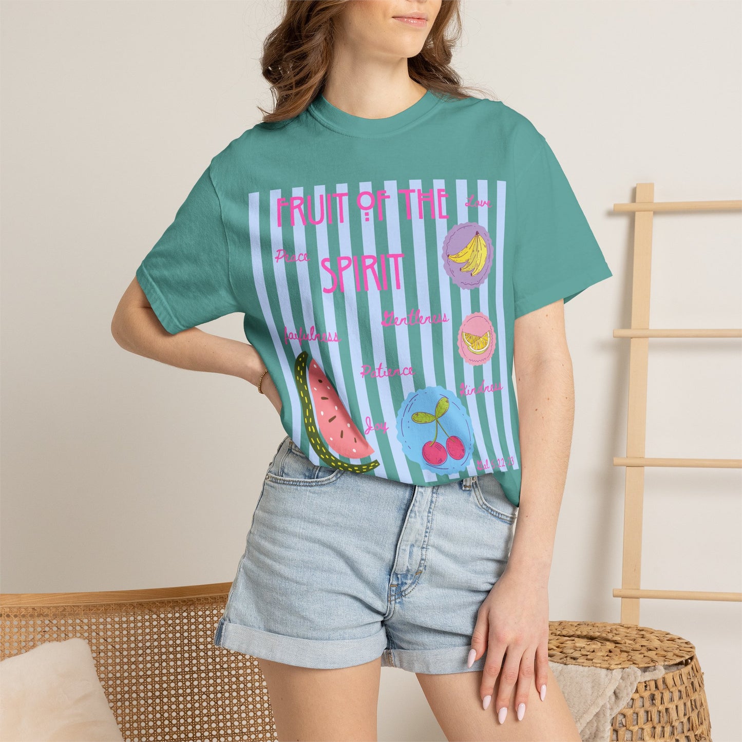 Fruit of the Spirit T-Shirt — Pastel Fruit Graphic Faith Tee