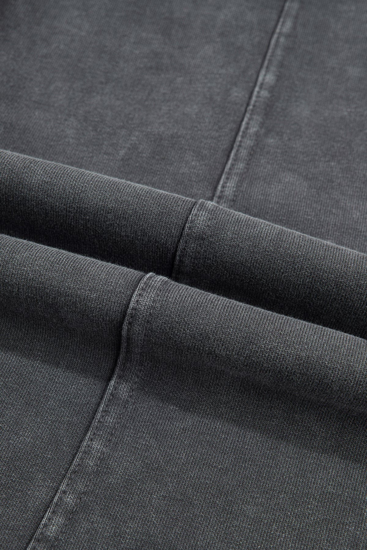 Coffee Mineral Wash Seam Detail Elastic Waist Barrel Pants