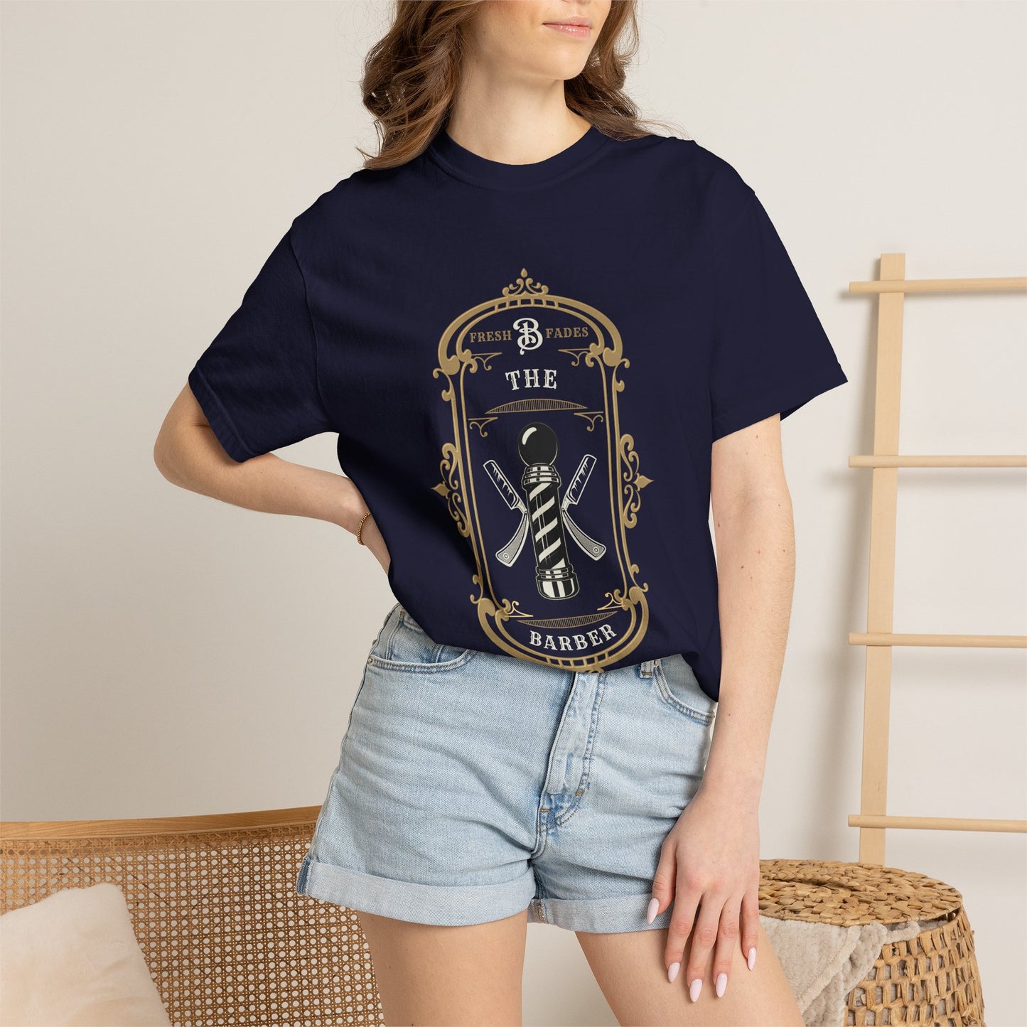 Barber Pole Tee — Vintage Shop Logo T-Shirt