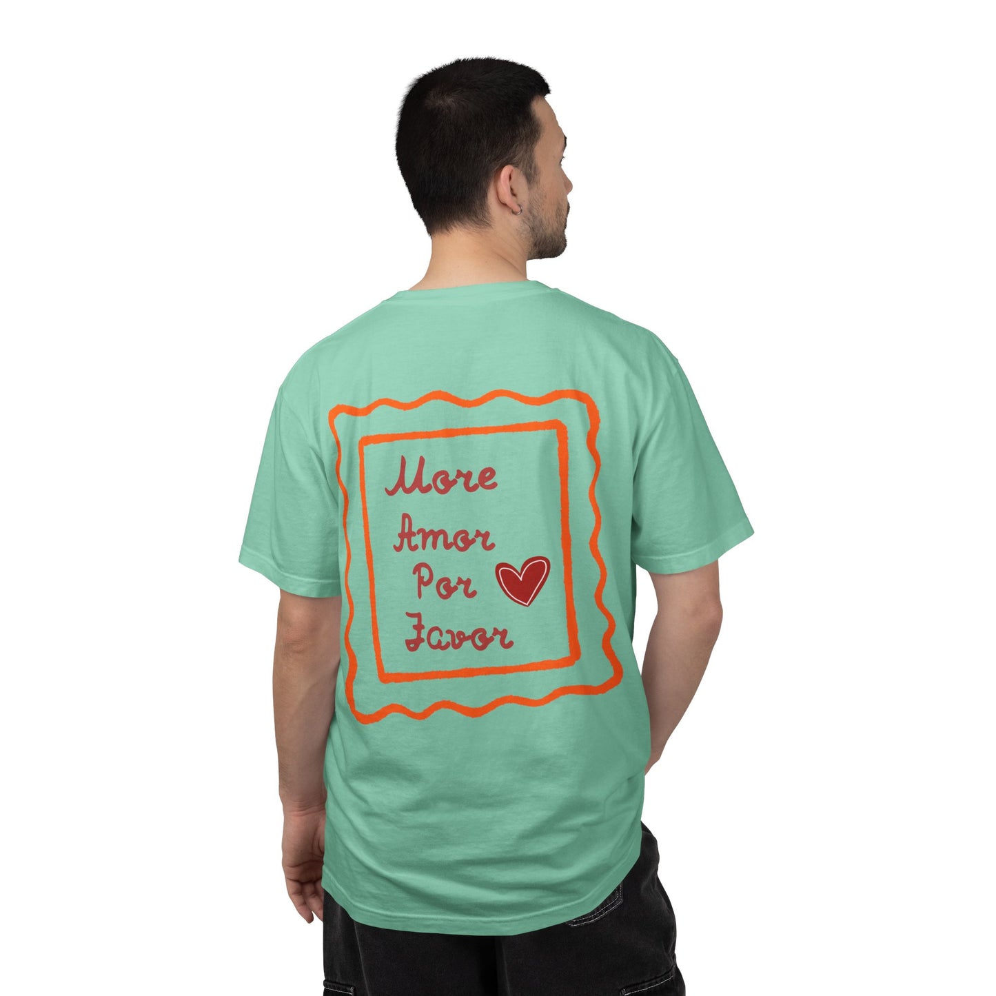 Love Heart T-Shirt — "More Amor Por Favor" Graphic Tee