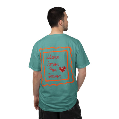 Love Heart T-Shirt — "More Amor Por Favor" Graphic Tee