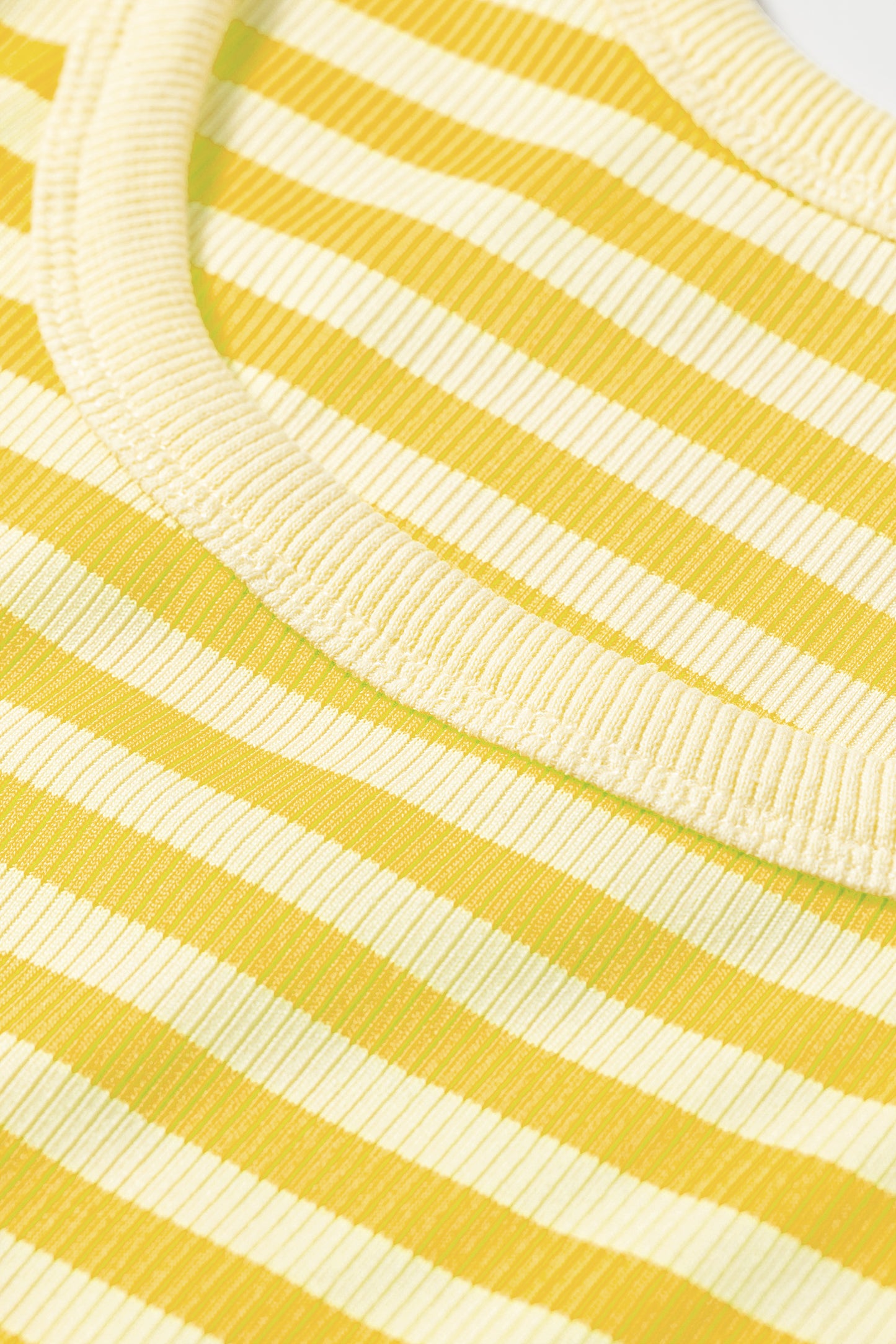 Pink Stripe Ribbed Knit Slim Tank Top