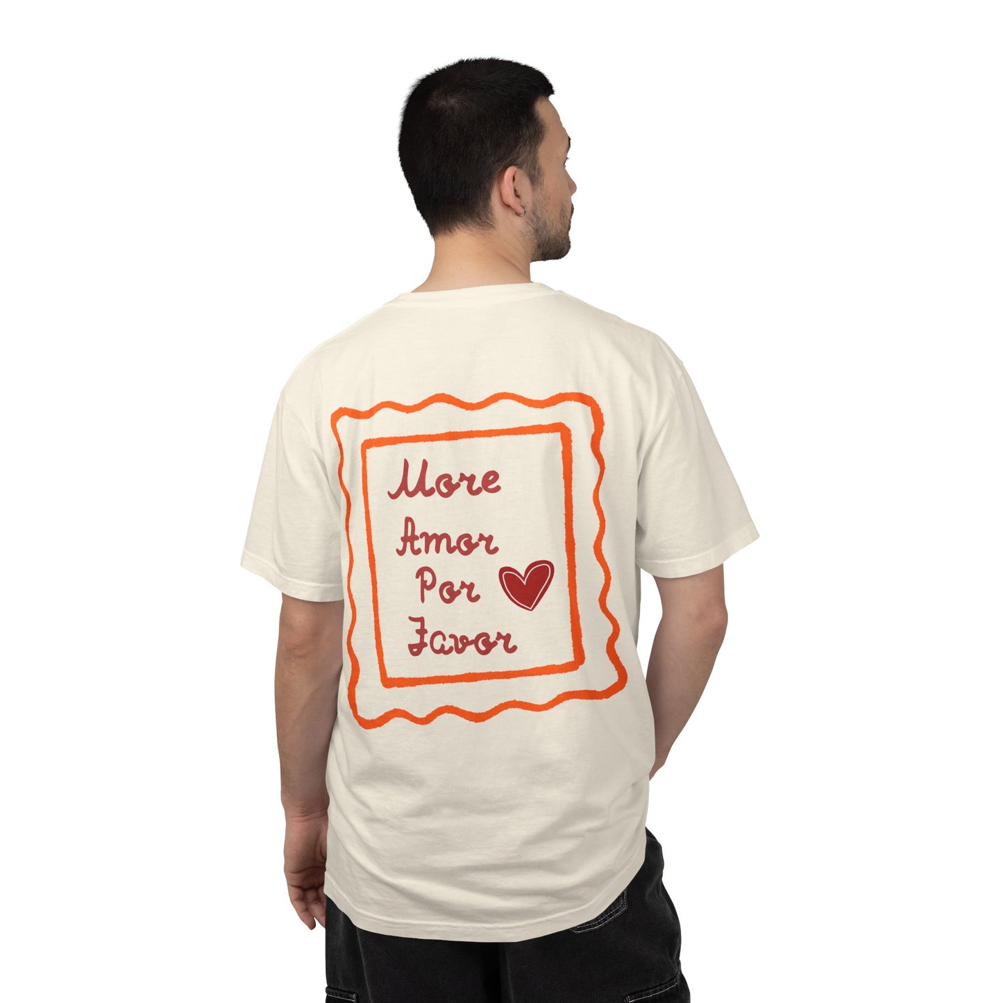 Love Heart T-Shirt — "More Amor Por Favor" Graphic Tee