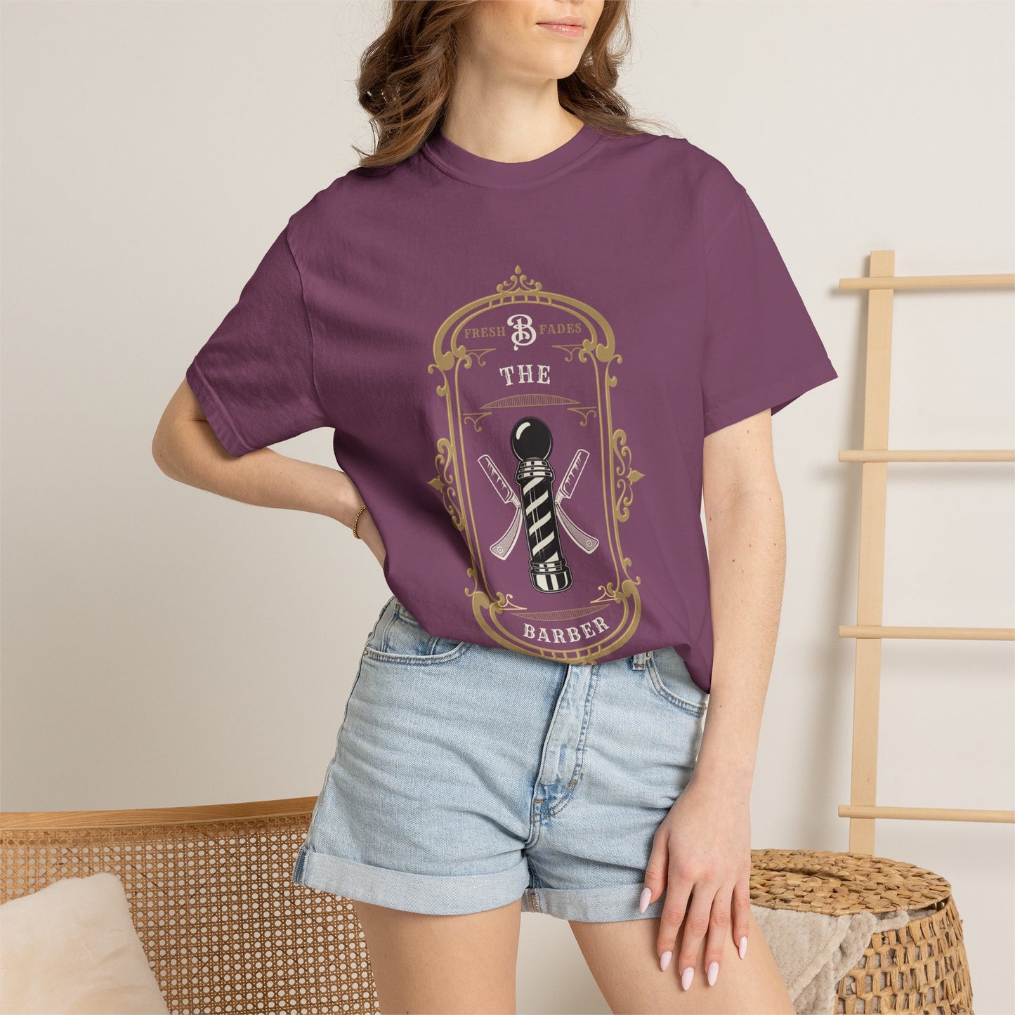Barber Pole Tee — Vintage Shop Logo T-Shirt
