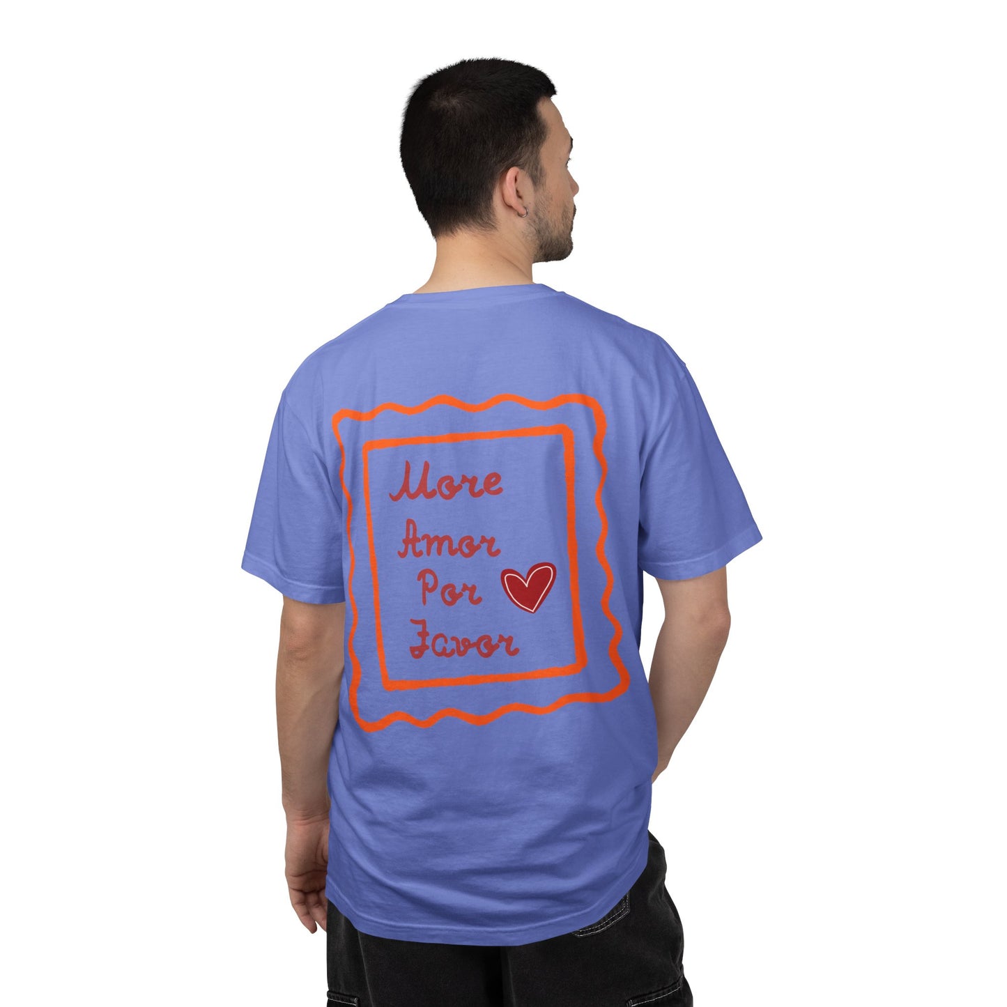 Love Heart T-Shirt — "More Amor Por Favor" Graphic Tee
