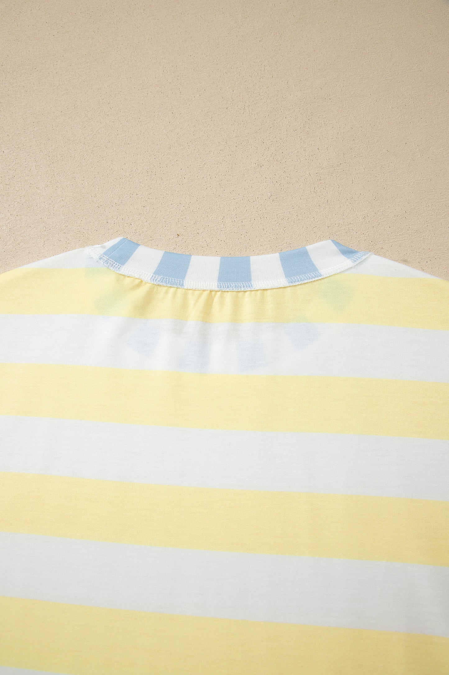 Pink Stripe Exposed Seam Contrast Patchwork Oversized Top