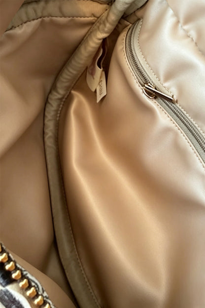 Straw Yellow Checkerboard Woven Zip Crossbody Bag